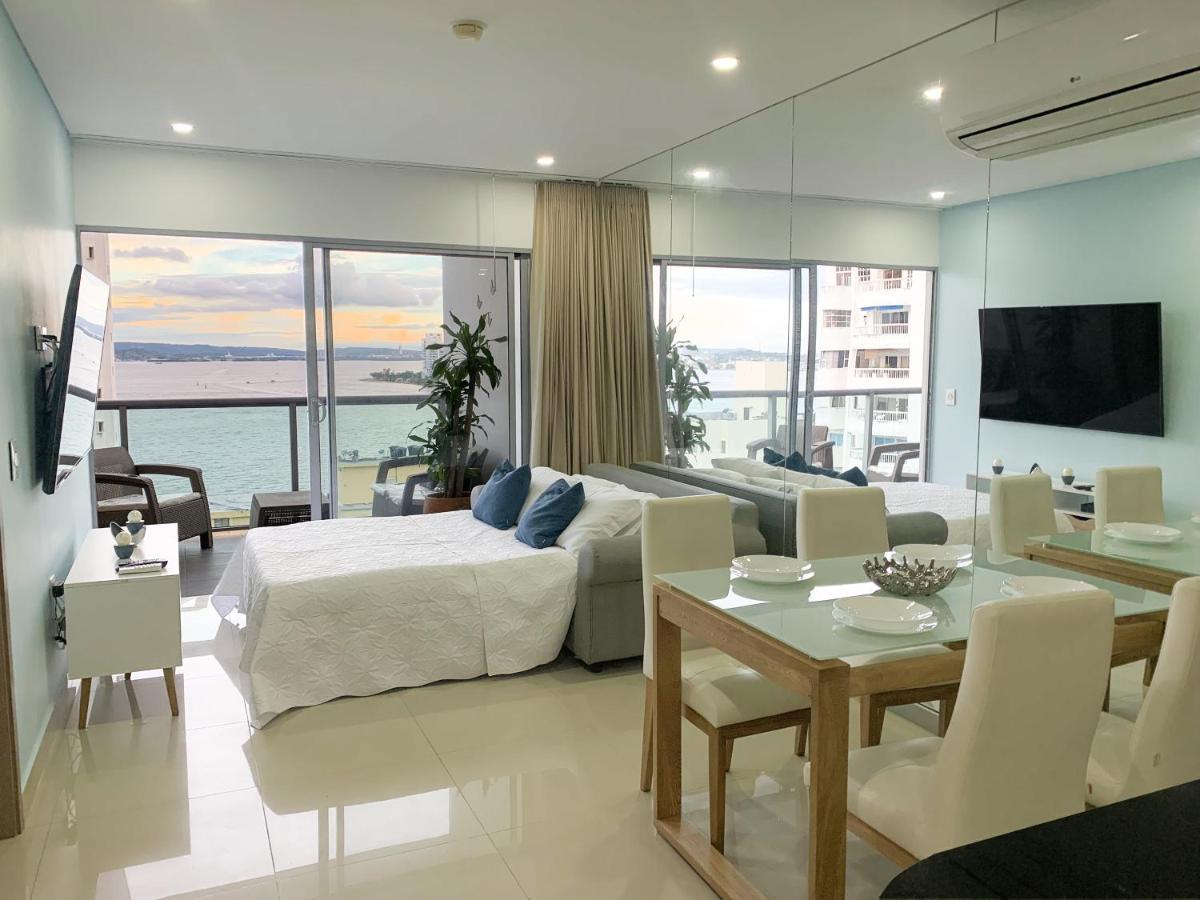 דירות Cartagena Oceanview Escape Pool, Jacuzzi & Gym In Bocagrande מראה חיצוני תמונה