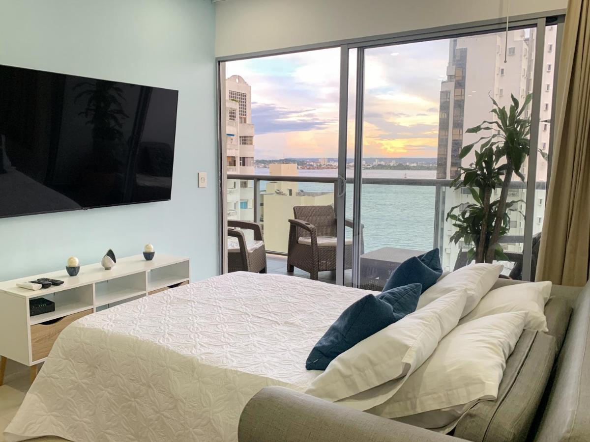 דירות Cartagena Oceanview Escape Pool, Jacuzzi & Gym In Bocagrande מראה חיצוני תמונה