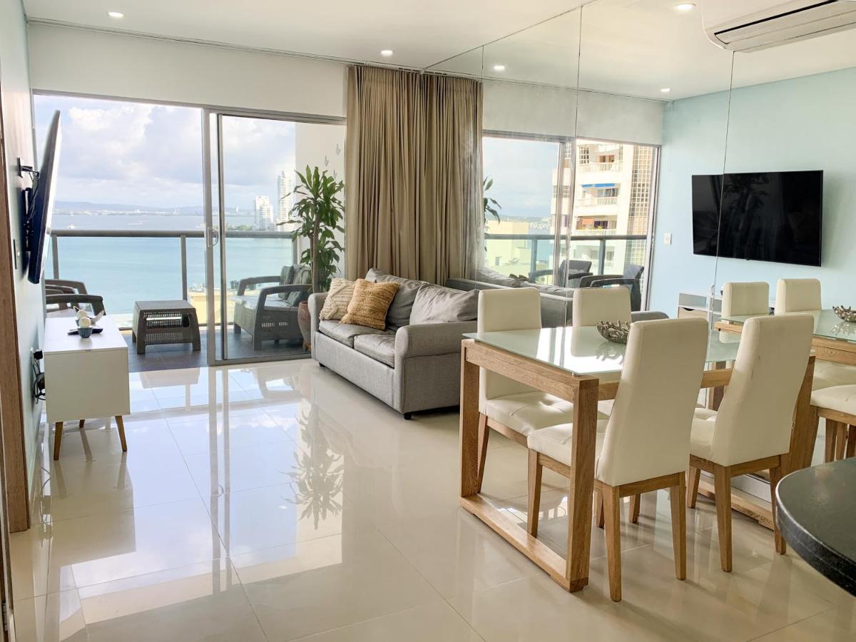 דירות Cartagena Oceanview Escape Pool, Jacuzzi & Gym In Bocagrande מראה חיצוני תמונה