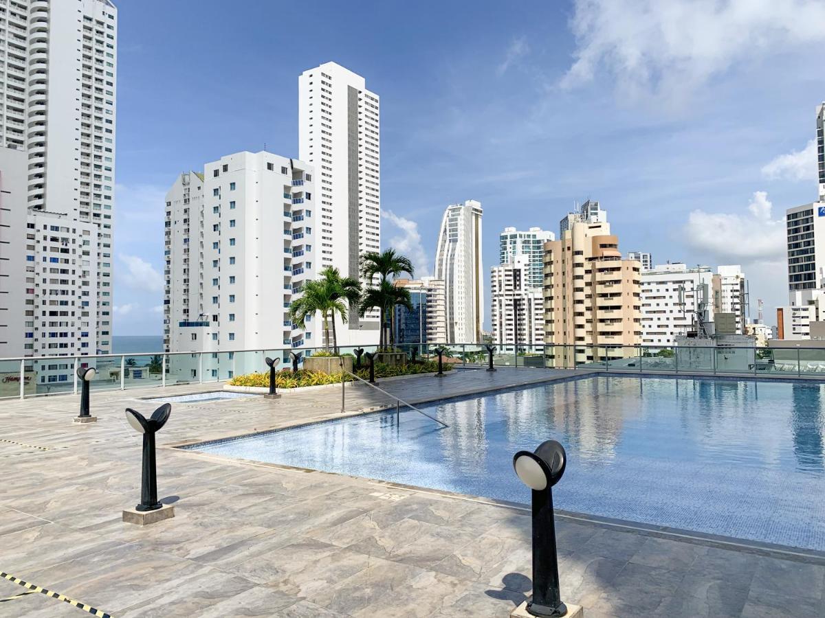 דירות Cartagena Oceanview Escape Pool, Jacuzzi & Gym In Bocagrande מראה חיצוני תמונה